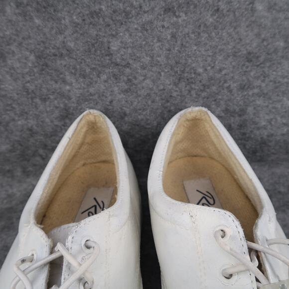 Rockers Shoes Mens 10 Derby Oxford Classic White Lace Up Dress Retro Vintage - Picture 3 of 11